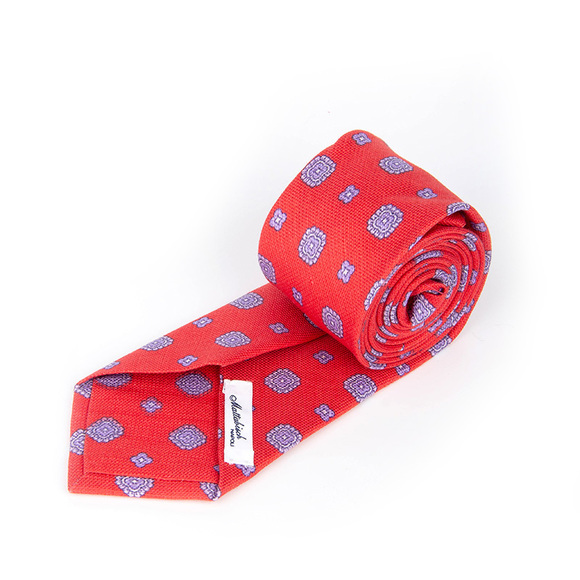 MATTABISCH BLUE, RED PAISLEY TIE | MENS - Picture 2 of 3